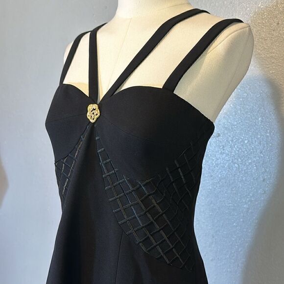 Alberto Makali women’s black mini cocktail dress size 10 made in the USA - Picture 3 of 14